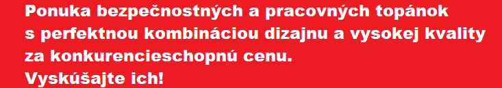 ponuka pracovnej a bezpečnostnej obuvi